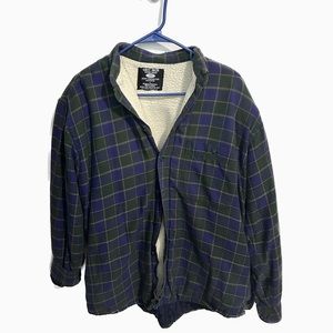 Size L Winter Jacket Plaid Lumberjack Green